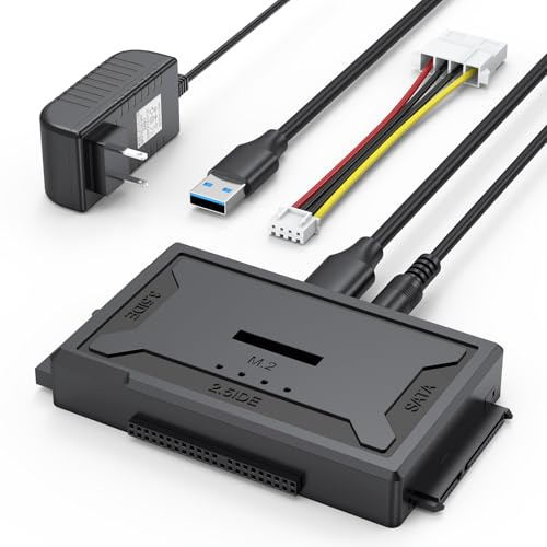 SSD Enclosure 2.5, FEMORO External Hard Drive Enclosure 2.5  SATA to USB3.0 Adapter Tool-Free, 2.5 Inch SSD Case SATA III Support UASP