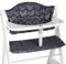 Hoppediz Hochstuhl Sitzkissen Set, passend für Hauck Alpha, 2-teilig, 100% Bio-Baumwolle, Design Amsterdam black