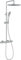 Jacob Delafon - Colonne de Douche Thermostatique - Tête Ronde 30cm, Douchette carrée, Régulateur de Débit, Économies d'Eau - Chrome - E26587-CP