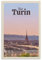 Jdheeh Vintage Turin Reiseposter auf Leinwand, Wanddekoration, Poster, 20 x 30 cm