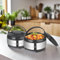 Sama Homes Stainless Steel Insulated Casserole Hot-Pot with Plastic Cover and Bottom | Combo Set Of 2 Pcs | Gifting Idea | Double Wall Insulated 2500 ML Stainless Steel for hot Meal Plain 6