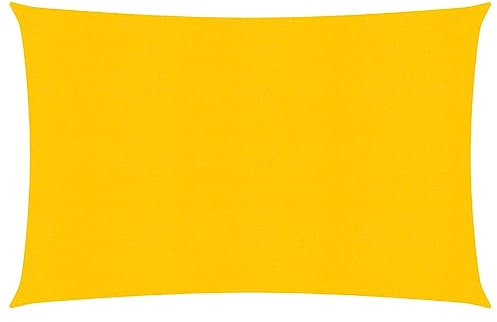 ZEYUAN Sonnensegel 160 g/m² Rechteckig Gelb 3,5x5 m HDPE, Sichtschutz Balkon, Balkon Sonnenschutz, Sonnenschutzsegel,Regenschutz Balkon, Seitenmarkise, Sichtschutz Terrasse - 311572