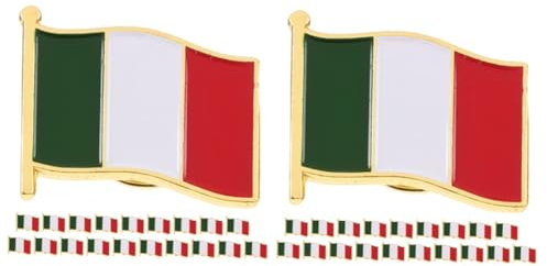 VALICLUD 40 Pcs Bandiera Italiana Spilla Bandiera Italiana Pin Italia Pin Spilla Pin Spille Per Gli Uomini Spilla Estetica Uomini Risvolto Pin Zaini Pin Perni Del Risvolto Pin Per Zaini