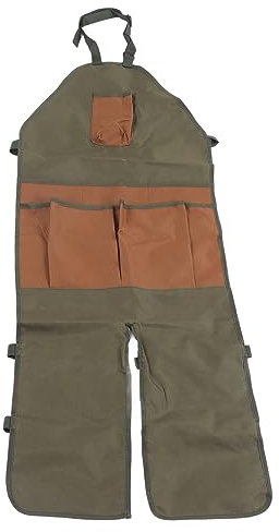 BSTCAR Delantal de jardín profesional para cocina, jardín, salón, delantal largo con múltiples bolsillos, delantal de trabajo para hombres y mujeres, N.º 411, #411