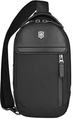 Victorinox Architecture Urban2 Sling Bag, Kompakte Schultertasche zum Umhängen, Verstellbarer Riemen, Praktische Innenfächer, Damen/Herren, Schwarz