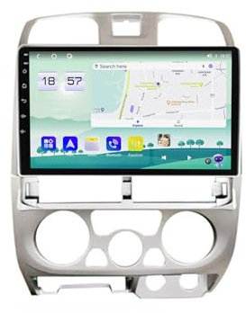 Double Din Car Stereo for Isuzu D-Max 2007-2011 Wireless CarPlay Android Auto with Reversing Camera 9 Touch Screen FM AM RDS DAB+ Car Digital Radio Support Bluetooth 5.0 SWC GPS(B,NF-7)