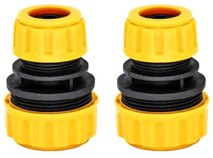 tooloflife Modèle D - Kit de réparation de tuyau d'arrosage extensible : connecteurs mâles, accessoires de réparation de tuyau compatibles avec tuyaux de poche et télescopiques, pour des réparations