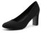 DREAM PAIRS Women's Block Heels Closed Toe High Chunky Rounded Toe Pumps Comfortable Slip On Work Shoes,Size 6,Black-Suede,DWUMPU2515