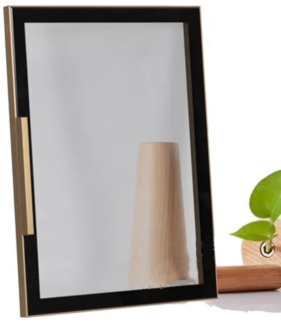 Aluminum Frame Glass Panel Bookcase with Integrated Handle Hinge Link Customizable Replacement Door for Wine Cabinet (40x40cm)