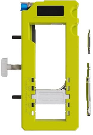 Door Hinge Router Jig,Template Hinge Jig Router Door Latch Installation Kit,Mortise Installation Kit Template,Chiseling Hinge Mortiser Adjustable Scoring Power Tool for Door & Lock