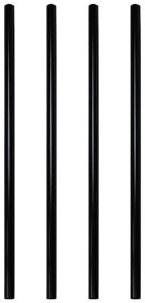 VEPATIM 500 Trinkhalme Strohhalme Kunststoff PP Mehrweg schwarz 220 mm Ø 7mm