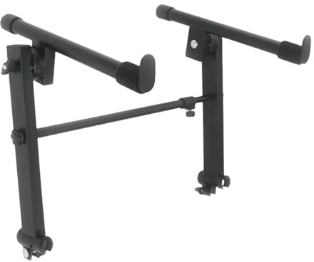 MotiveTech 2 Stufiger Keyboardständer, E Piano Rack, Professionell, Stabil, Verstellbare Breitenbefestigung