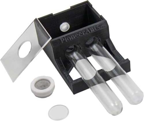 PioneerAnts Ant Nest with 2 Test Tubes - Transparent Ant Farm for Adults 3D Printed Test Tube Nest Ant Garden for Live Ants and Queen (tube A)