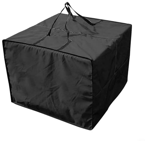 Entgoinggo Sleek Zipped Design Outdoor Cushion Storage Bag Offering Ample Protection (Black)