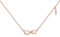 Unendlich U Fashion Unendlichkeit Symbol Forever Flügel Damen Halskette 925 Sterling Silber Anhänger Verstellbare Kette, Rosegold