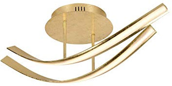 LED Design Decken Lampe Blatt Gold Design Wohn Zimmer Leuchte dimmbar Paul Neuhaus 6472-12
