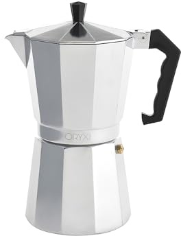 ORYX Espressokocher aus Aluminium 9 Tazas (450ml), 5056013, Silber
