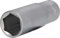 BRILLIANT TOOLS BT022828 Douille 6 pans 1/2, version longue, 18 mm [Powered by KS TOOLS]