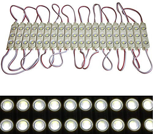 Módulo LED + fuente de alimentación – luz blanca de día 6500 K – 12 V – 3 x 5730 SMD