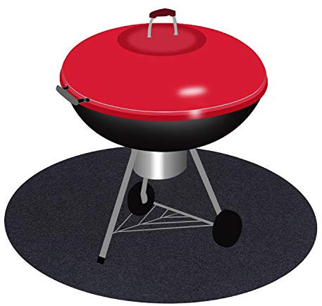 Runde Untergittermatte, feuerfest, hitzebeständig, für Grill, Gasgrill, Garage, Schrank, Bodenmatte, Teppich für Outdoor, Garten, Terrasse, 68,6 x 68,4 cm