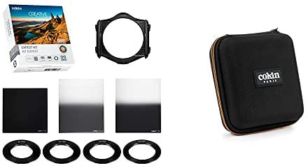Cokin P Series Expert Gradual ND Filter Kit with Holder and Rings & Medium P Series 6 Filter Pouch - Black