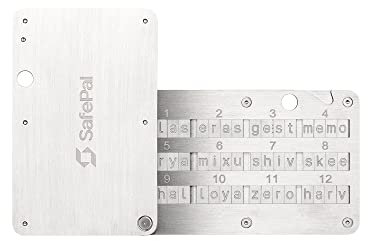 SafePal Cypher - Steel Crypto Seed Backup, Metal Cold Storage, Steel Bitcoin Wallet, Store up to 24 Seed Words, Compatible with BIP39 Crypto Wallets, Ledger, Trezor, KeepKey