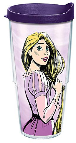 Tervis Disney-Rapunzel Vaso Aislado, Plástico, Acuarela Splash