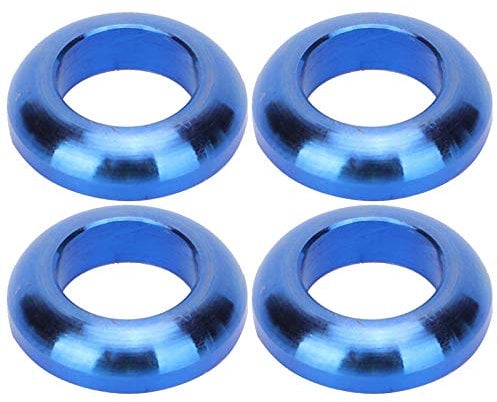 SUNGOOYUE Bicycle Brake Caliper Washers, 4Pcs M6 Titanium Alloy Screw Gaskets for Mountain Bike Brake Caliper (Blue)