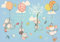 Fototapete Tiere Luftballons Kinderzimmer Mädchen Wandtapete Vlies Tapete Latexdruck UV-Beständig Geruchsfrei Hohe Auflösung Montagefertig (13910, V8 (368x254 cm) 4 Bahnen)