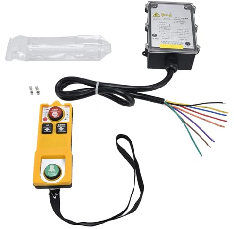 Industrielle Funkfernbedienung Stopp-Start-Taste 2 Schlüssel Hebezeug Kran Heben Drahtloser Schalter ABS-Schale 800 MHz IP68 YU‑2S Steuerabstand 100 Meter / 328.1ft(Wechselstrom 380V)