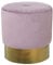 DRW Runder Sitzsack aus Samt in Rosa und Gold, 40 x 43 cm, Mehrfarbig, estandar