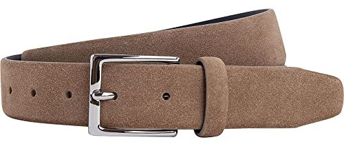 Hackett London Herren Suede Feather Edge Belt, TAN, 30