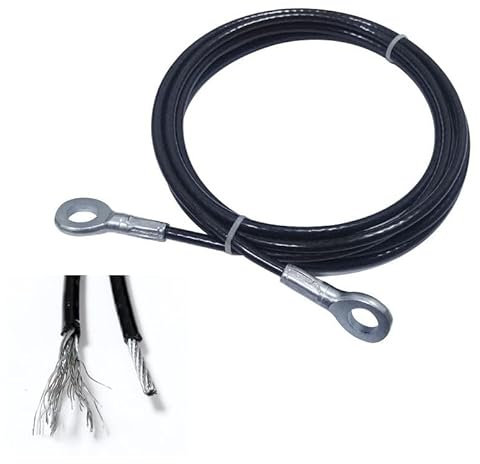 xiaghua369 1m/1.5m/1.8m/2m/2.5m/3m/3.5m/4m/5m/6m/7m Gym Wire Rope Heavy Duty Steel Wirerope For Home Cable Machine Thick 5mm Rope Fitness Pulley Accessories (Size : 3.5m)