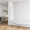 Biubiubath Paroi de douche moderne réversible chromée 350 x 1400 mm