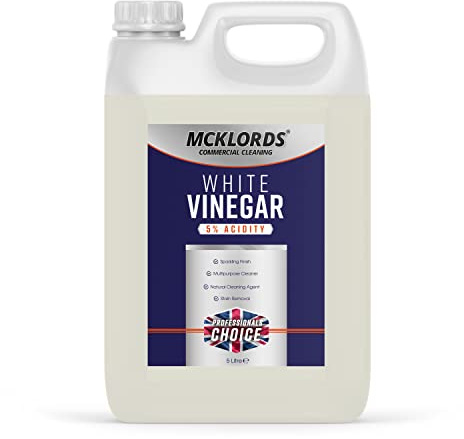 McKLords Commercial - White Vinegar - 5% Acidity | Multi Surface Cleaner - 5 Litre