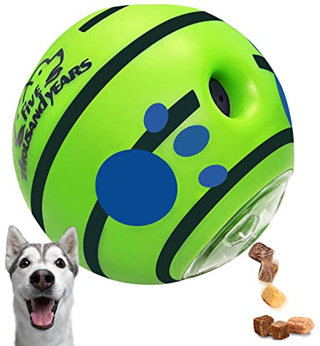 Five Thousand Years Hundespielzeug, interaktives Hundespielzeug, Leckerli-Spielzeug, Puzzle, Leckerli-Spielzeug, quietschendes Spielzeug für Kauer, langlebiger Herdingball für kleine, mittelgroße und