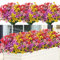 Weldomcor 10 Stück Kunstblumen für Außen, 5 Farben UV-Beständige Künstliche Blumen Wetterfest, Blumenstrauß Blumen Arrangement für Garten Balkon Fenster Hause Party Dekoration
