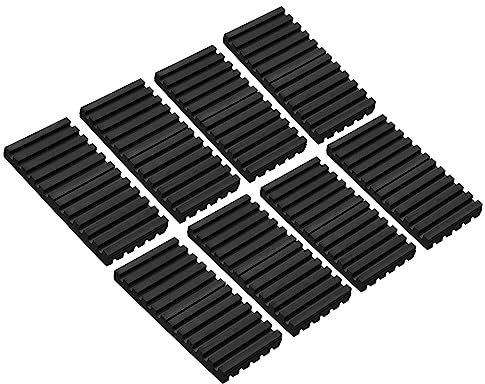 PATIKIL Goma Almohadillas Antivibración, 8 Uds Vibración Aislamiento Alfombrillas 4 x 2 x 0.4 para HVAC, Aire Acondicionador, Compresor de Aire, Lavadora, Secadora, Negro