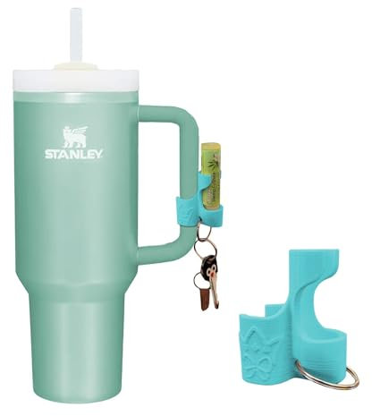 BFP Chapstick Keychain Holder 2 in 1 Holder, Lip Balm Attachment for Stanley 40oz Tumbler Cup, Teal (Stanley Cup Not Included)