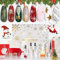 Modelones UV Nagellack Set Weihnachten, Starterset mit Lampe 8 Farben Gel Nagellack Set mit Base Coat und Top Coat Rot Grün Nude Weiß Glitzer Gelnägel Starterset Maniküre Set Salon Geschenk