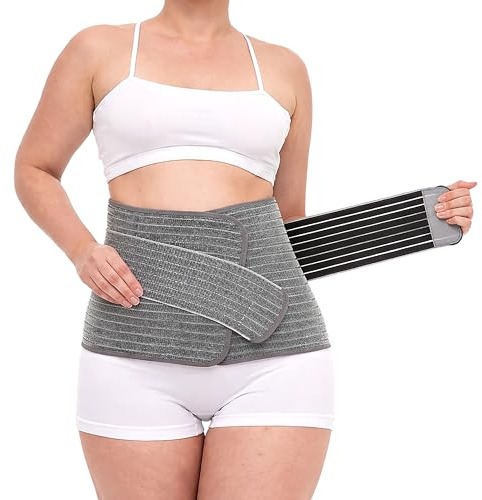 Sunveno Postpartum Belly Wrap, Bauchgurt nach Geburt für Rückbildung nach Schwangerschaft, Verstellbare Bauchstütze nach Kaiserschnitt, Wochenbett Bauchband Damen (L/XL)