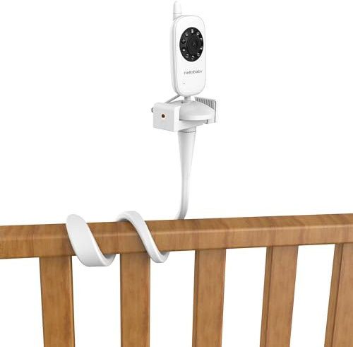 HelloBaby Monitor Mount for Hellobaby HB30 & HB32, Sturdy Clamps and Flexible Arm Bracket, Baby Camera Holder Attaches to Cot, Crib or Furniture Surfaces