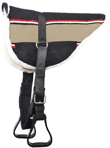 Brama West Westernpad Navajo - Reitpad Western mit Haltegriff - gepolstert - Schwarz/Rot, Gr. Xfull