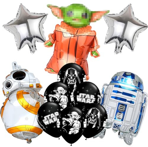 Globos de Wars, 11 Pcs Globos de Fiesta de Wars, Globos Cumpleaños Wars, Globos de Star, Decoraciones Cumpleaños Wars