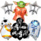 11 Pcs Wars Luftballons Geburtstag, Star Ballons, Star Krieg Geburtstagsdeko, Star Party Luftballons, Star Folienballon, Star Krieg Party Balloons, Star Kindergeburtstagsdeko