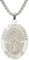 Amaxer Heiliger Christophorus Halskette Heilige Medaille Religiöser Schutz Amulett Schmuck Anhänger Box Kette Halskette für Frauen Männer (Silber)