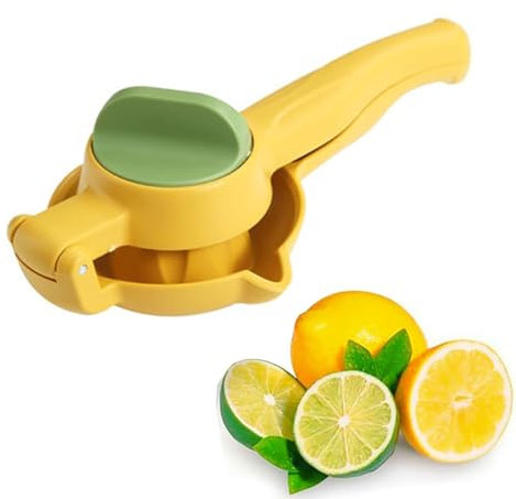 Multifunctional Manual Lemon Juicer,Fruit Juicer Citrus Lemon Squeezer Household Small Lemon Clip Squeezer Hand Press Kitchen Tool for Lemon Juice (yellow)