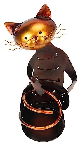 Dekaim Cat Wine Bottle Holder Cat Wine Holder Rack Metal Sculpture for Tabletop Decoration