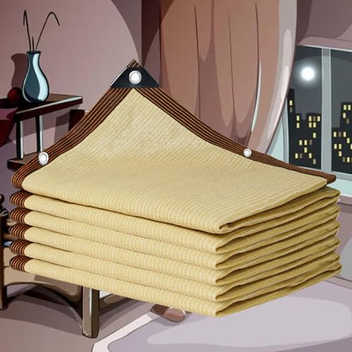 Filet d'ombrage pour Serre Voile ombrage Rectangulaire Voile d ombrage Pare Soleil Jardin Toile Ombrage pour La Couverture Végétale/Serre/Jardin/Pergola,beige-3x6m