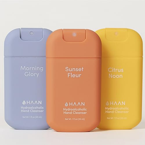 HAAN Hydroalkoholisches Handdesinfektionsmittel 30ml (Sunset Fleur + Morning Glory + Citrus Noon)